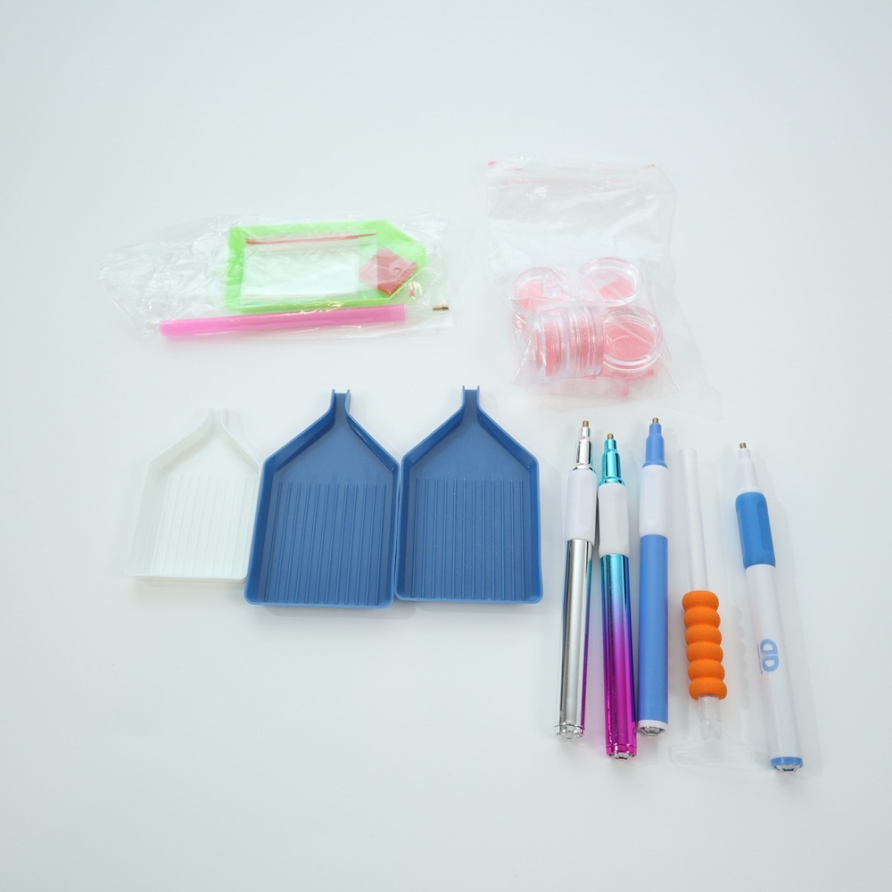 Diamond Painting Tools Bundle Art Craft Accessories Pens Trays Storage Bottles